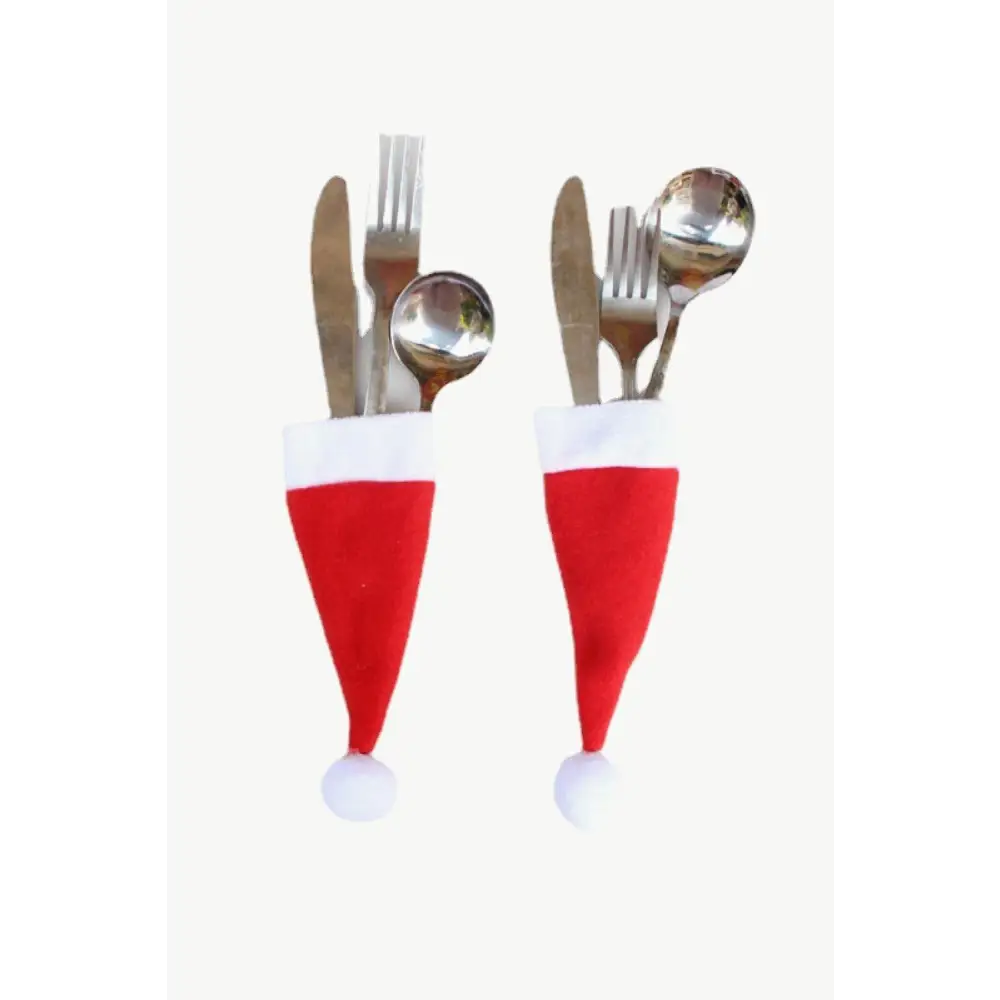 Festive Fun with Christmas Hat Shaped Cutlery Covers