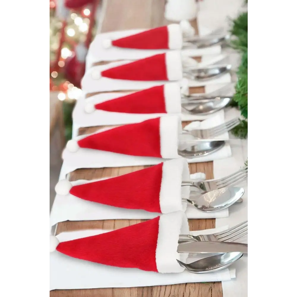 Festive Fun with Christmas Hat Shaped Cutlery Covers