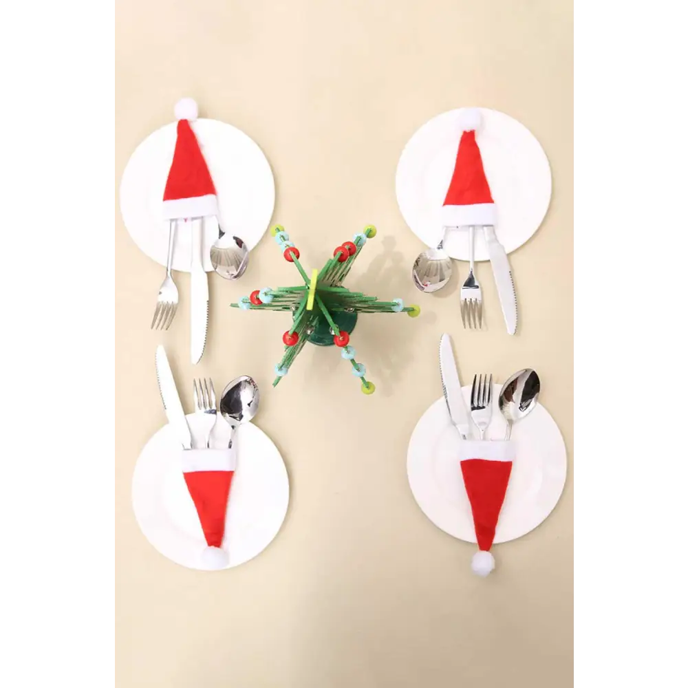 Festive Fun with Christmas Hat Shaped Cutlery Covers