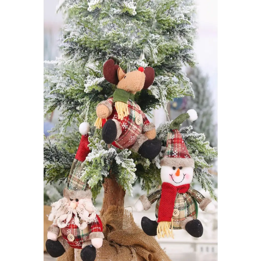 Festive Plush Christmas Figure Ornaments for a Joyous Holiday Season