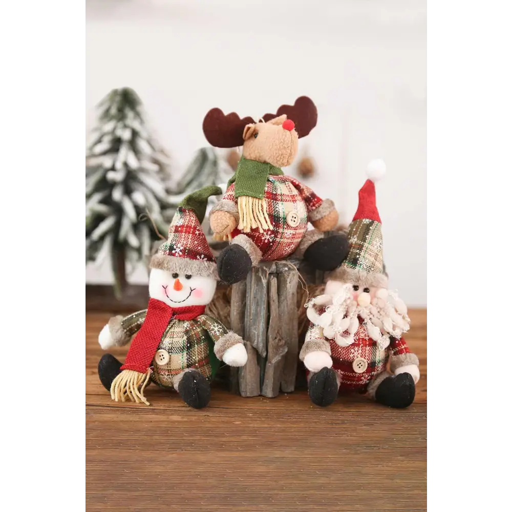 Festive Plush Christmas Figure Ornaments for a Joyous Holiday Season