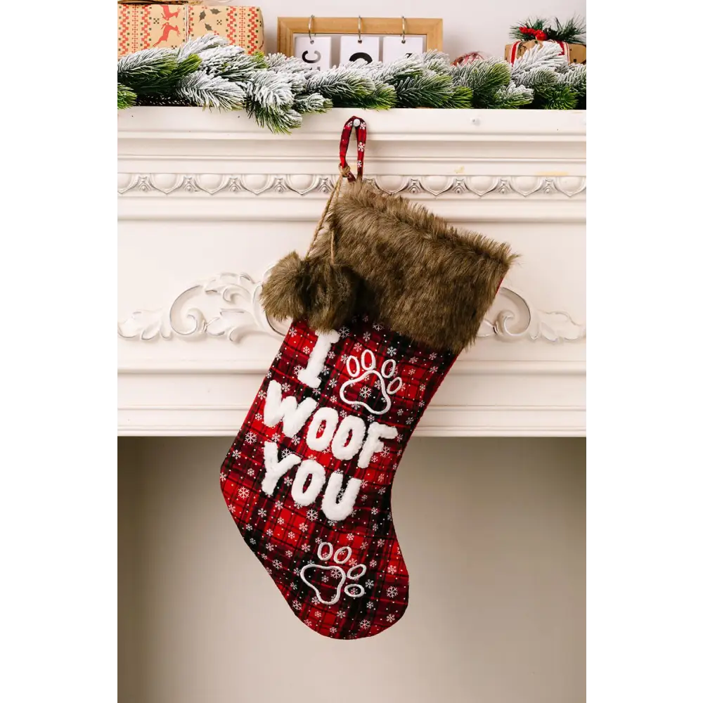 Festive Plush Christmas Stockings for Dog Lovers