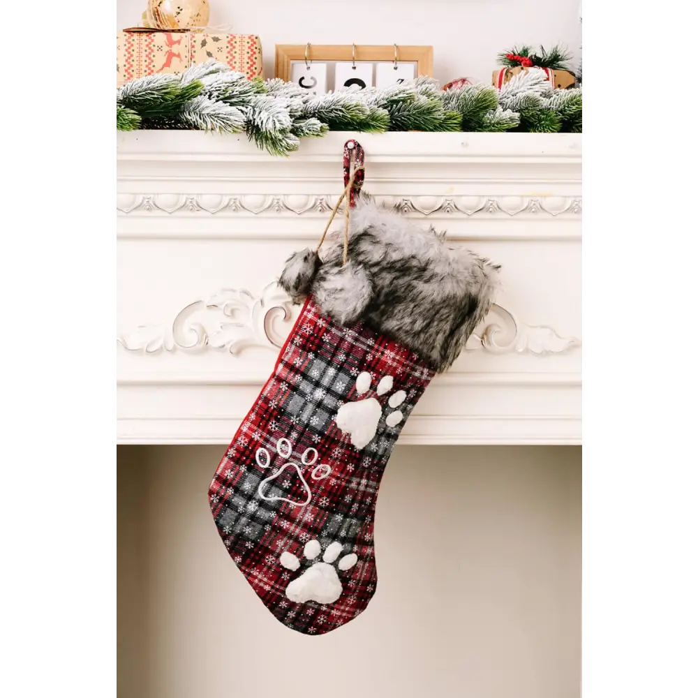 Festive Plush Christmas Stockings for Dog Lovers