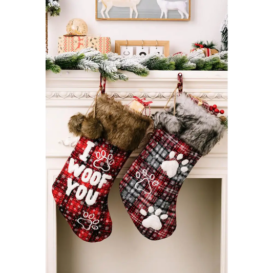 Plush Christmas Stockings - CM Fashion