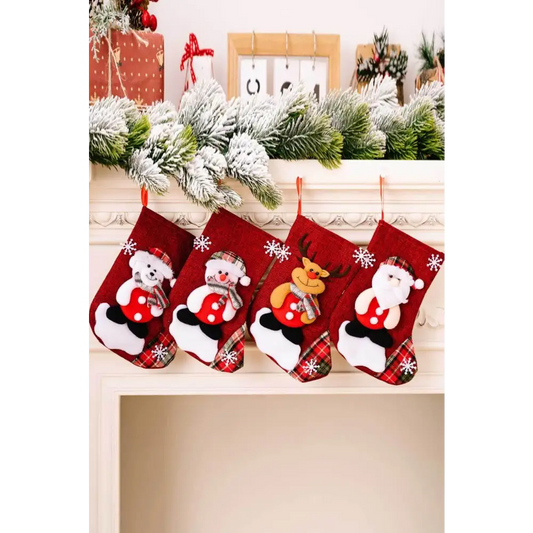 Snowflake Christmas Stocking Hanging Widgets - CM Fashion