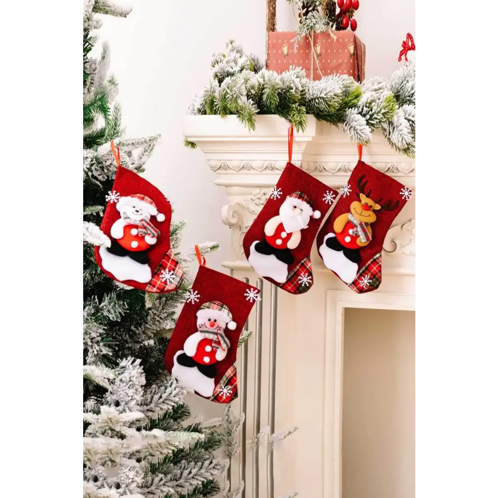 Festive Snowflake Christmas Stocking for Elegant Holiday Decor