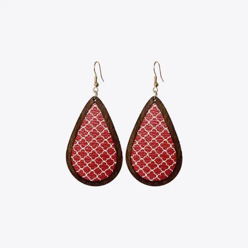 PU Teardrop Earrings - CM Fashion