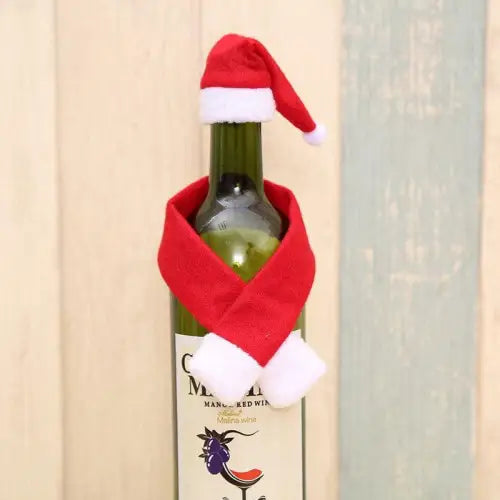 Festive Wine Bottle Covers Featuring Deer and Snowman Designs