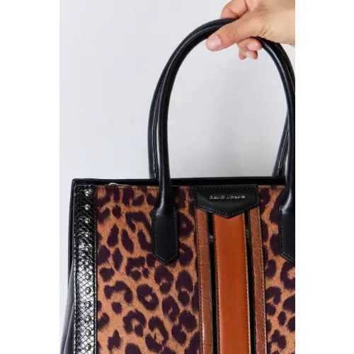 Fierce David Jones Leopard Contrast Rivet Handbag Unleashed