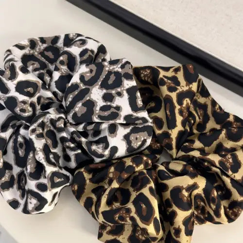 Leopard Elastic Hair Scrunchy - CM Fashion