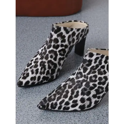 Fierce Leopard Point Toe Pumps Strut in Style