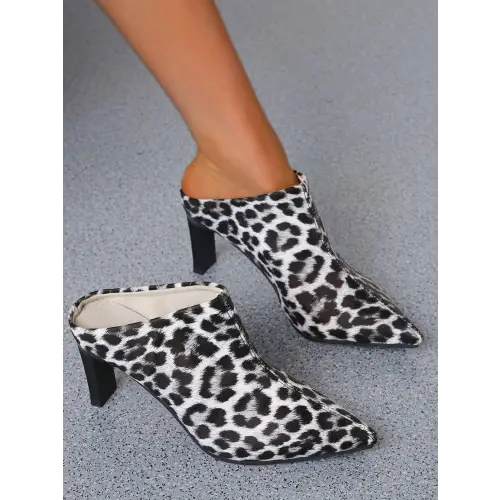 Fierce Leopard Point Toe Pumps Strut in Style