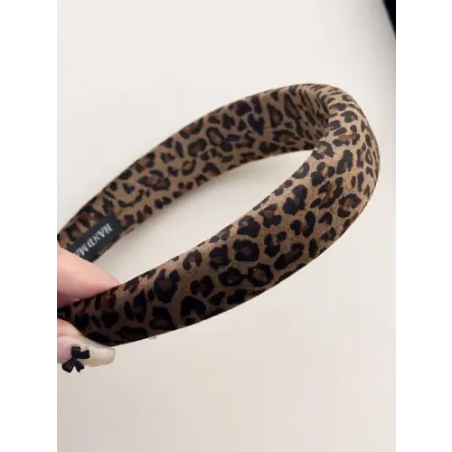 Leopard Polyester Wide Headband - CM Fashion