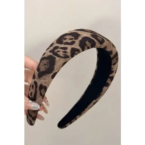 Leopard Polyester Wide Headband - CM Fashion