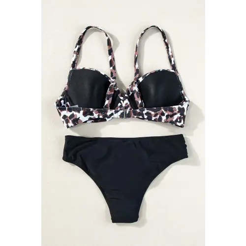 Fierce Leopard Sweetheart Neck Bikini Set for Beach Goddesses