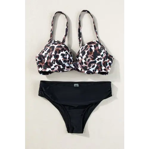 Fierce Leopard Sweetheart Neck Bikini Set for Beach Goddesses