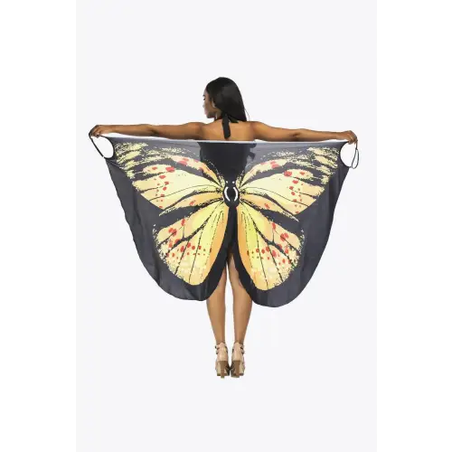 Butterfly Spaghetti Strap Cover Up - CM Fashion