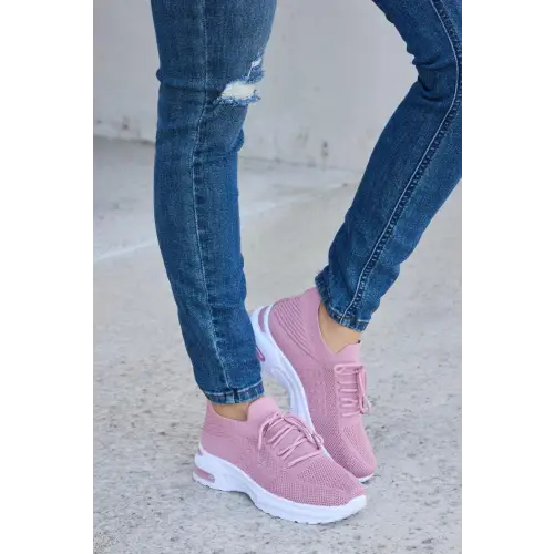 Forever Link Breathable Mesh Pink Sneakers for Athletic Style