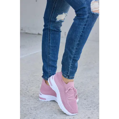 Forever Link Breathable Mesh Pink Sneakers for Athletic Style