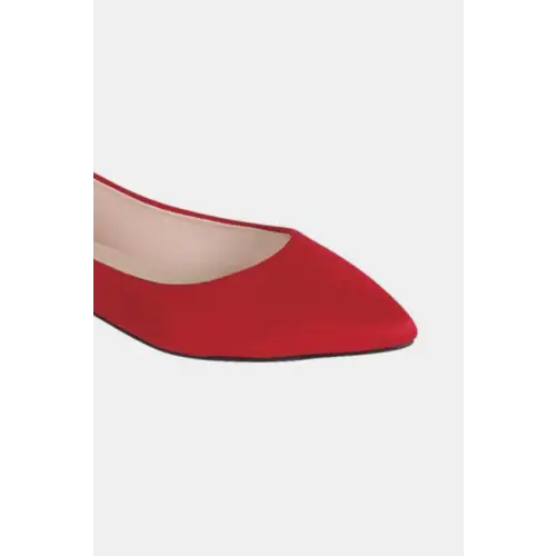 Forever Link Pointy Toe Slip On Flat Loafers Dazzle in Red