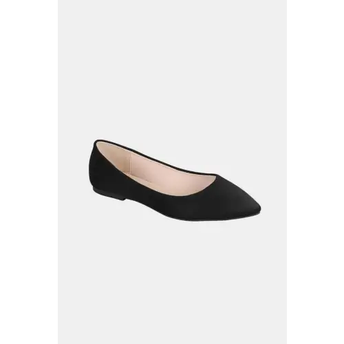 Forever Link Pointy Toe Slip On Flat Loafers Elegant Suede Comfort