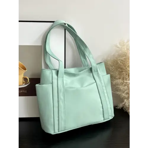 Fresh Mint Green Oxford Cloth Tote Bag