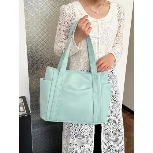 Fresh Mint Green Oxford Cloth Tote Bag