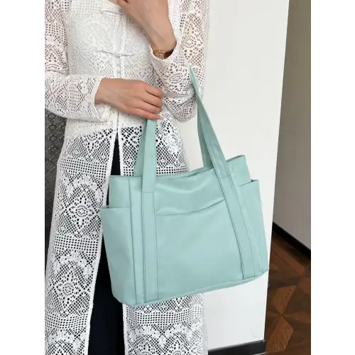 Fresh Mint Green Oxford Cloth Tote Bag