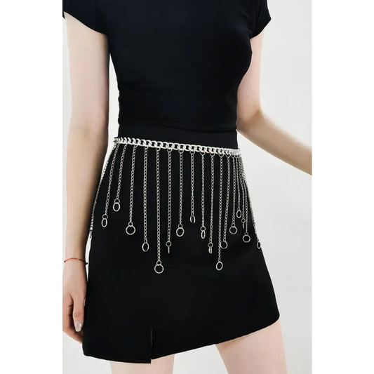 Fringe Chain Alloy Belt - CM Fashion