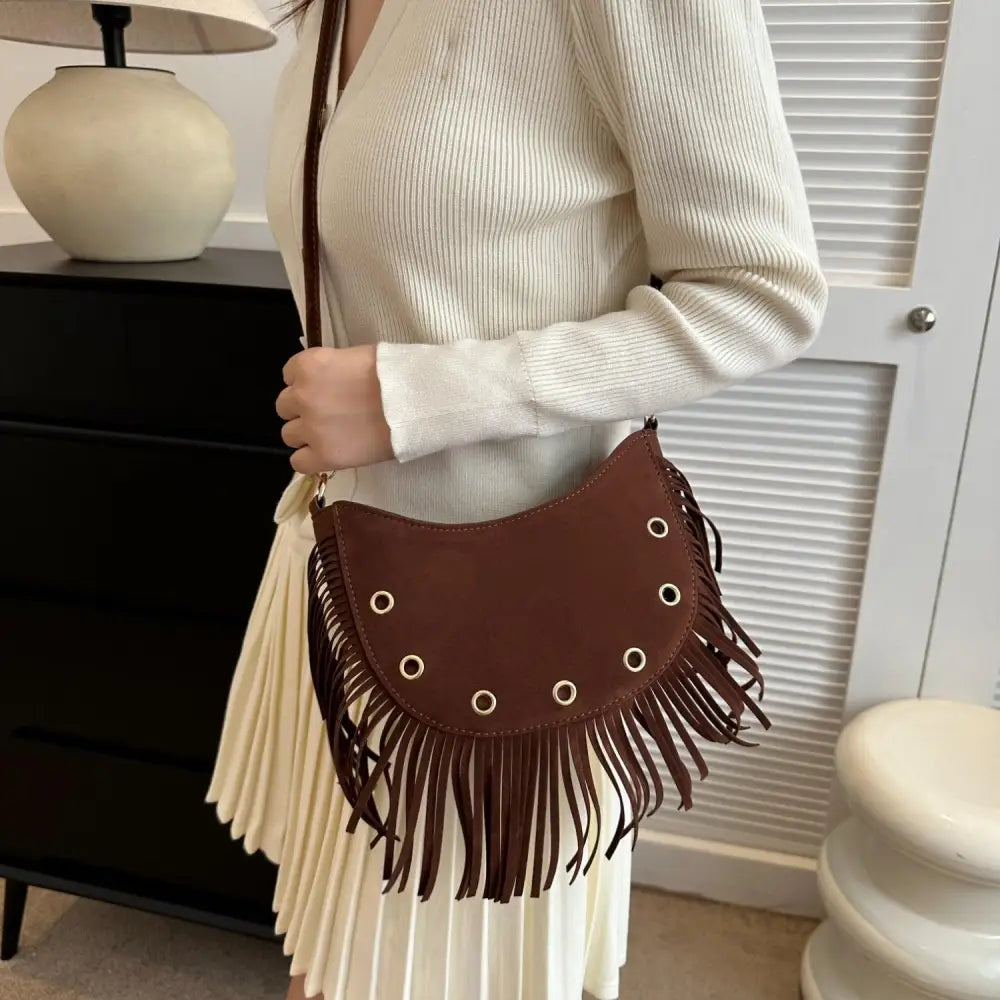 Fringe Detail Crossbody Bag