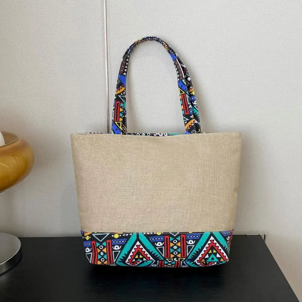 Vibrant Geometric Medium Tote Bag Mehgan Original Tags