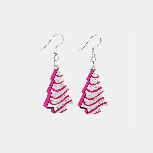 Geometric Shape Acrylic Dangle Earrings - CM Fashion