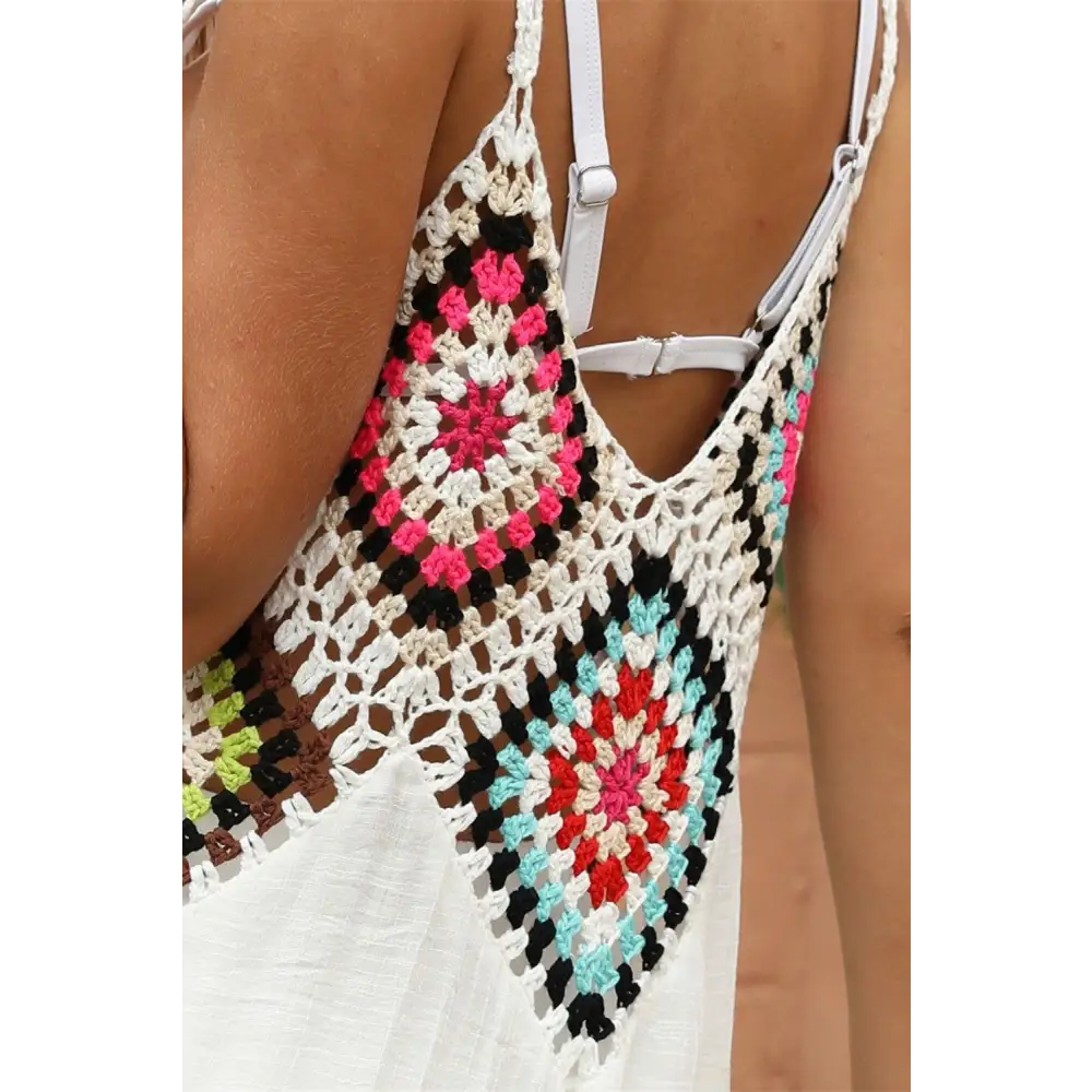 Stunning Geometric V-Neck Spaghetti Strap Beach Cover Up