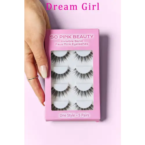 Glamorous Pink Beauty Faux Mink Lash Strips for Stunning Eyes