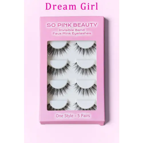 Glamorous Pink Beauty Faux Mink Lash Strips for Stunning Eyes