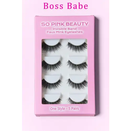 Glamorous Pink Beauty Faux Mink Lash Strips for Stunning Eyes