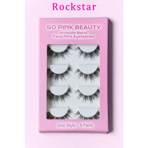 Glamorous Pink Beauty Faux Mink Lash Strips for Stunning Eyes