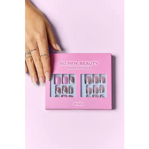 Glamorous Pink Beauty Press-On Nails