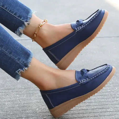 Glamorous Weave Wedge Heeled Loafers