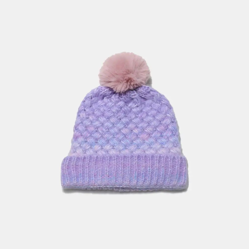 Cozy Up in Style with Miara's Gradient Knit Hat and Fluffy Pompom