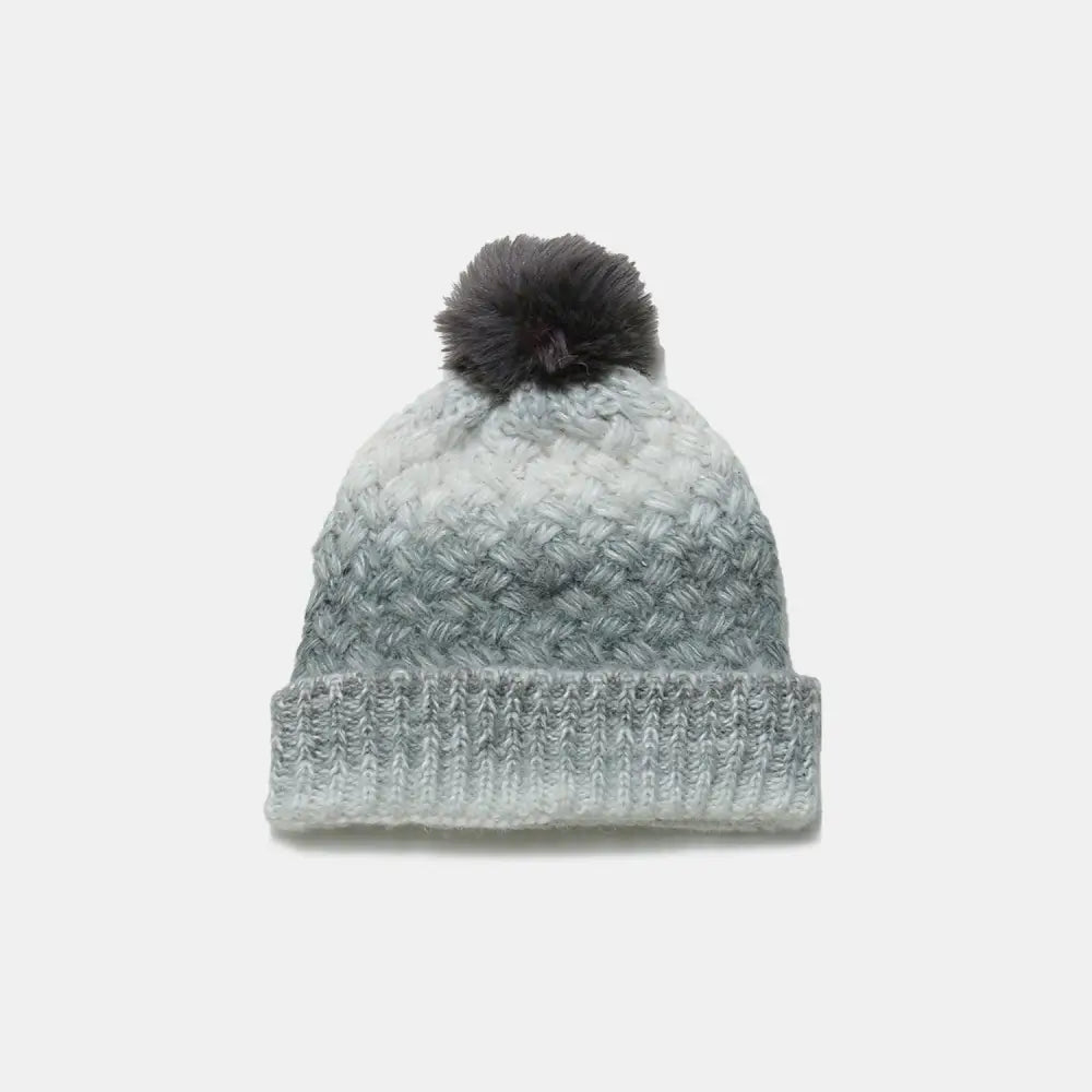 Cozy Up in Style with Miara's Gradient Knit Hat and Fluffy Pompom