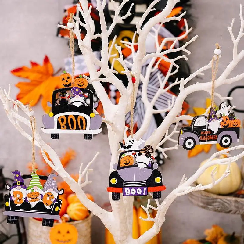 Halloween Element Car-Shape Hanging Widgets