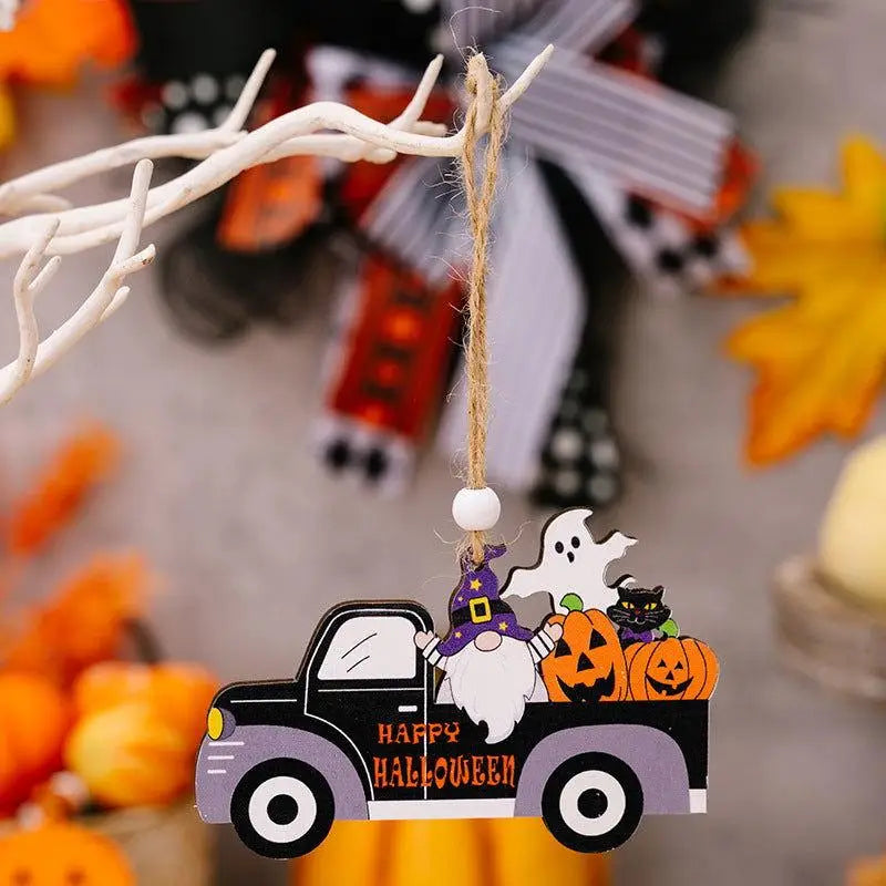 Halloween Element Car-Shape Hanging Widgets