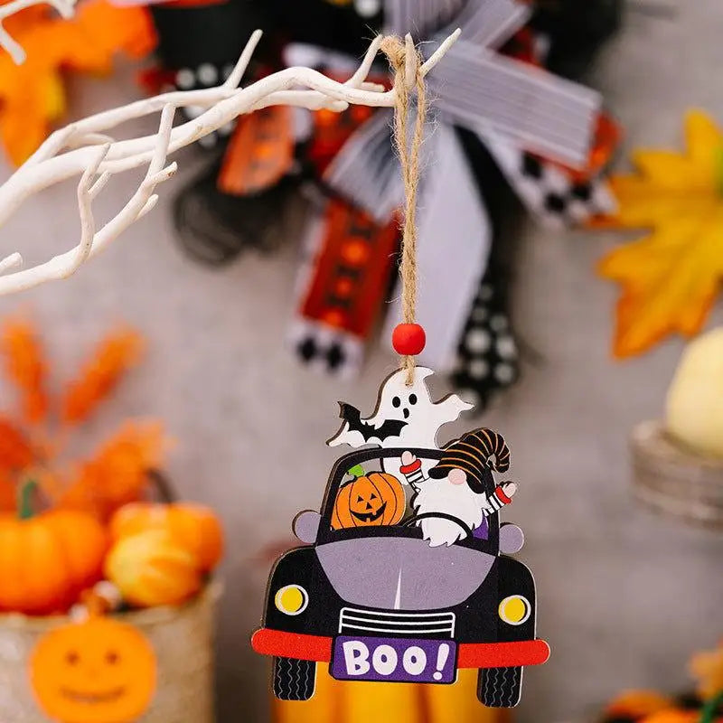 Halloween Element Car-Shape Hanging Widgets