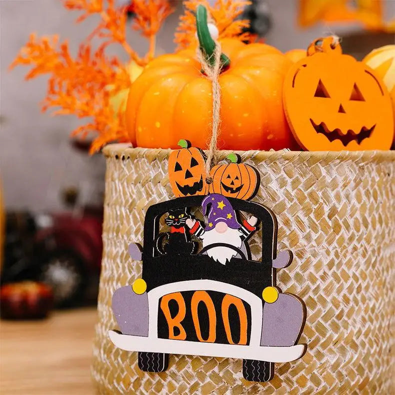 Halloween Element Car-Shape Hanging Widgets