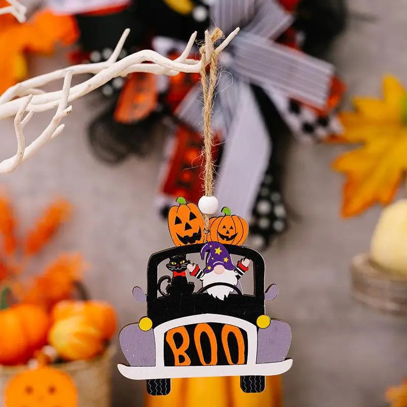 Halloween Element Car-Shape Hanging Widgets