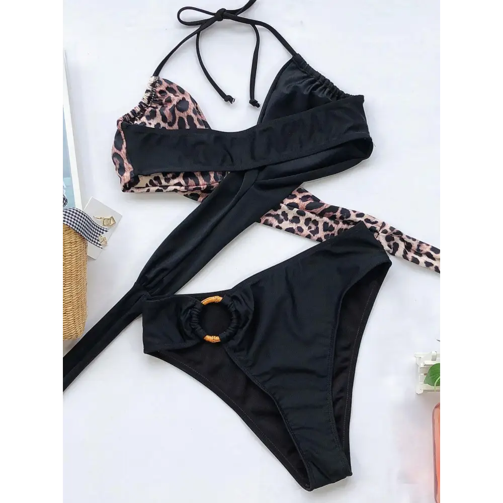 Halter Neck Two-Piece Bikini Set