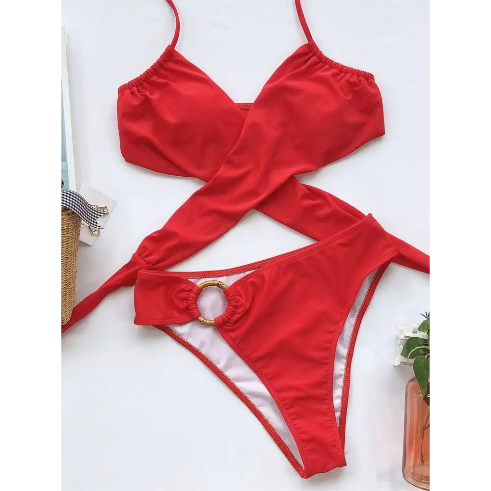 Halter Neck Two-Piece Bikini Set