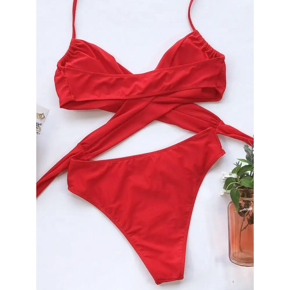 Halter Neck Two-Piece Bikini Set