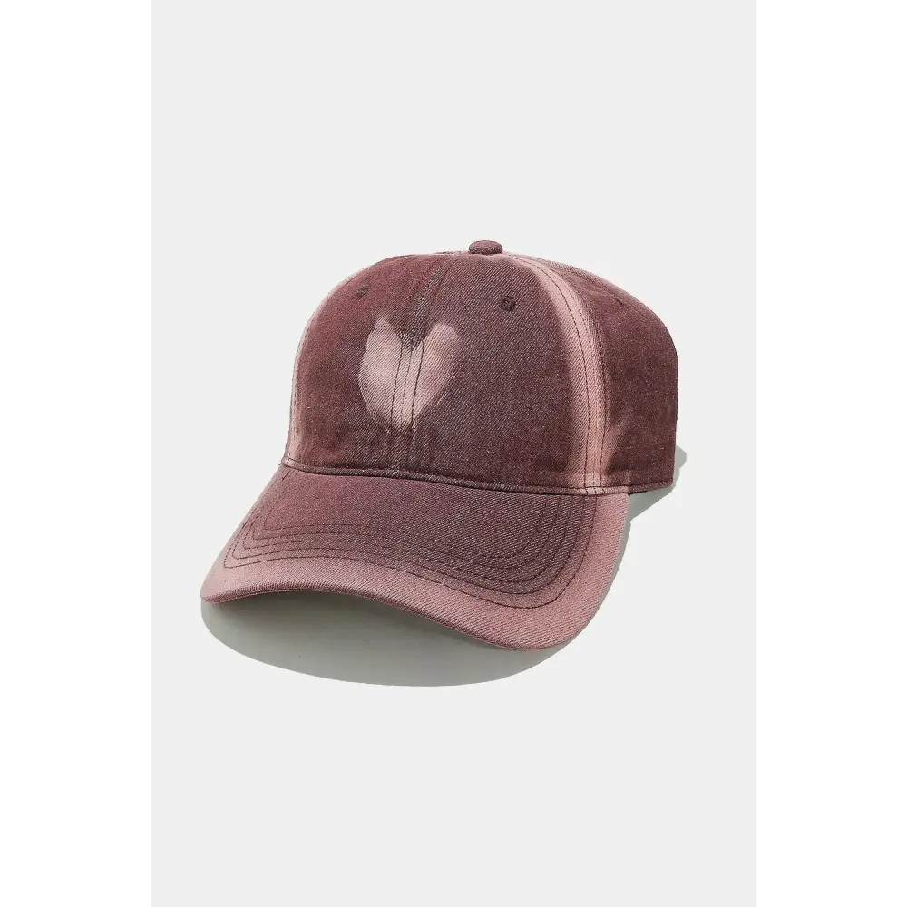 Stylish Heart Cotton Baseball Cap for Comfort and Flair